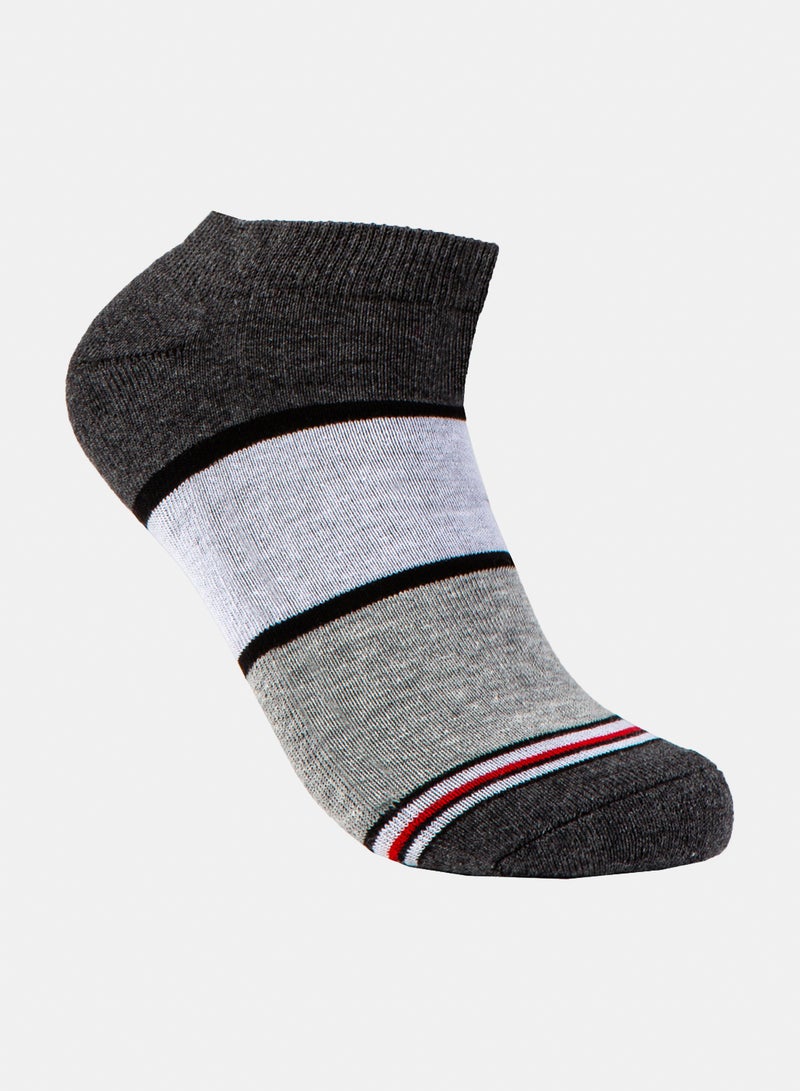Odds Men's Pack of 3 Half Terry Ankle Patterned Socks - Image 4